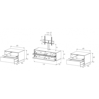 Стойка для ТВ Sonorous ELEMENT EX260 #8
